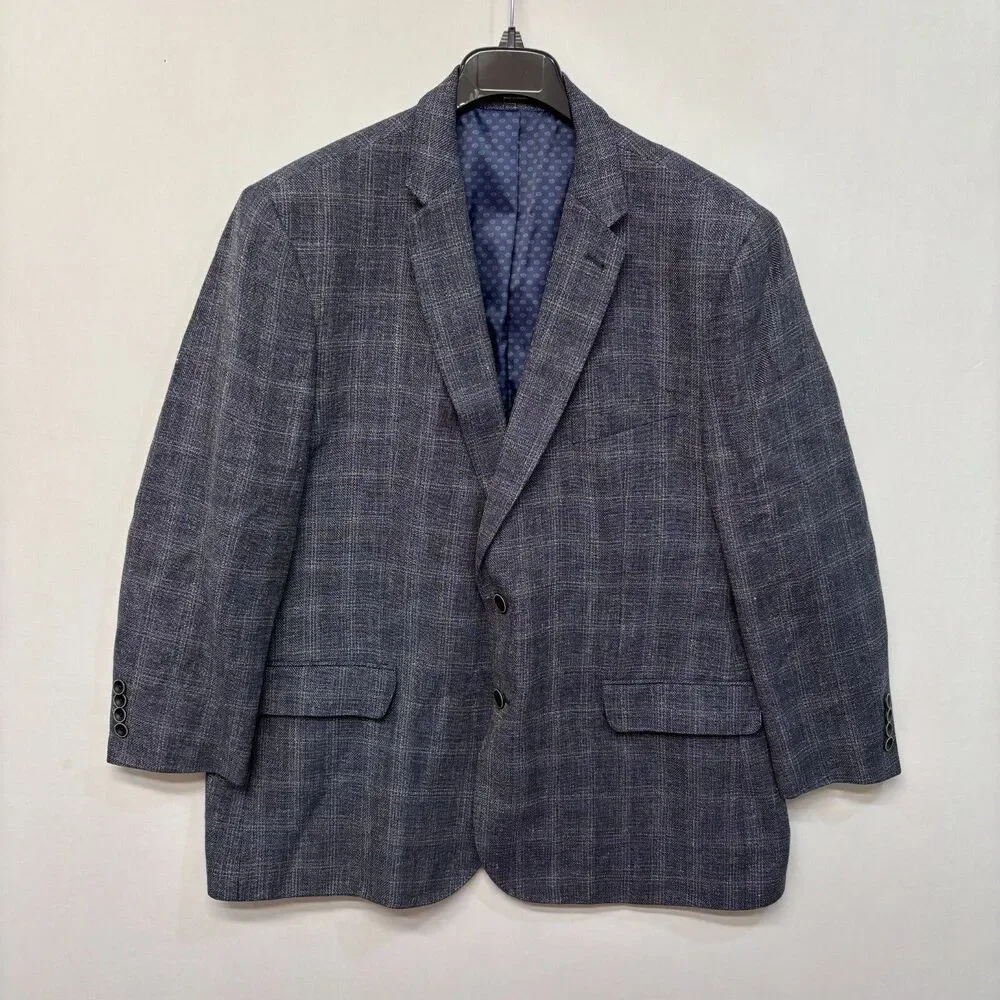Joseph Abboud Men Wool Linen Blazer Sport Coat Jacket Size 48R 48 Reg D001 -18